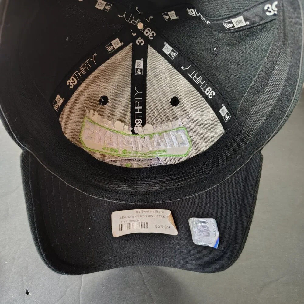 Seattle Seahawks Super Bowl Champions New Era Hat Cap 39thirty Medium Large - Picture 8 of 10